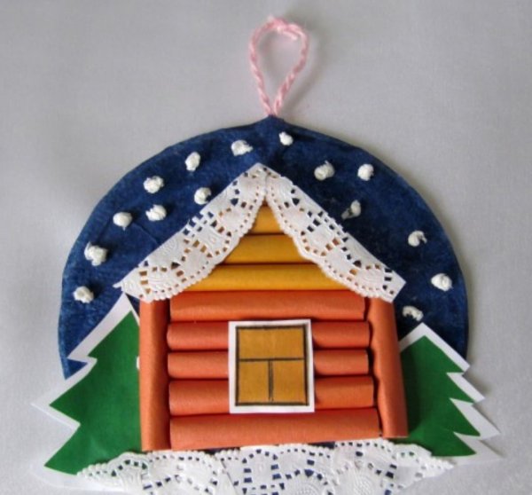 Объемная аппликация домик
