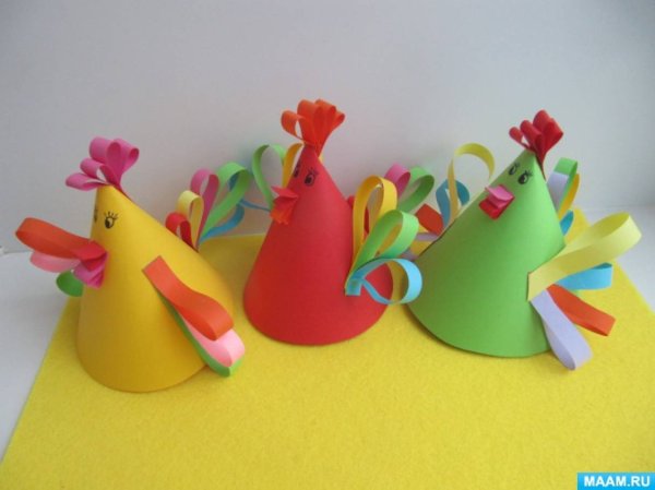 Поделка петух из бумаги