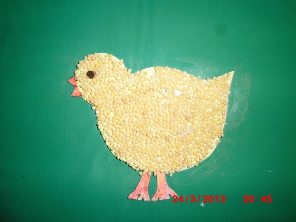 Аппликация домашняя птица