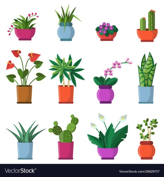 Горшок для цветов вектор