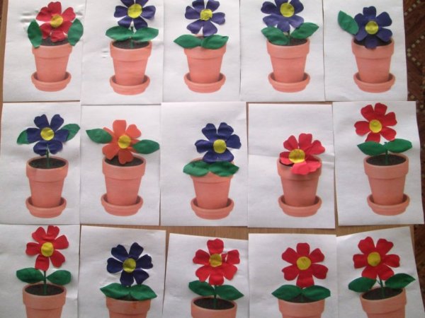 Цветы из пластилина старшая группа