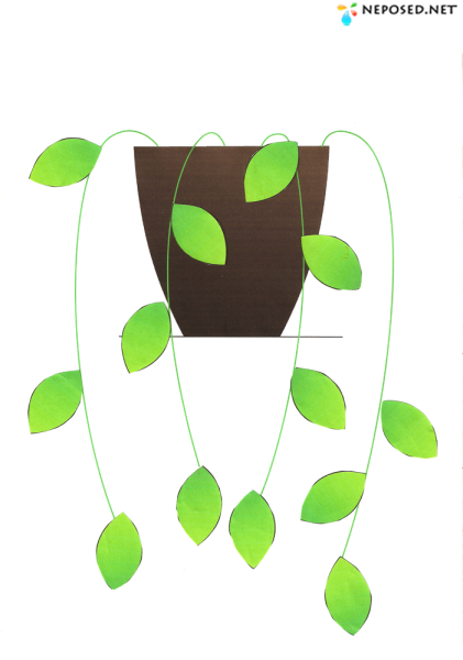 Аппликация комнатные растения в подготовительной группе