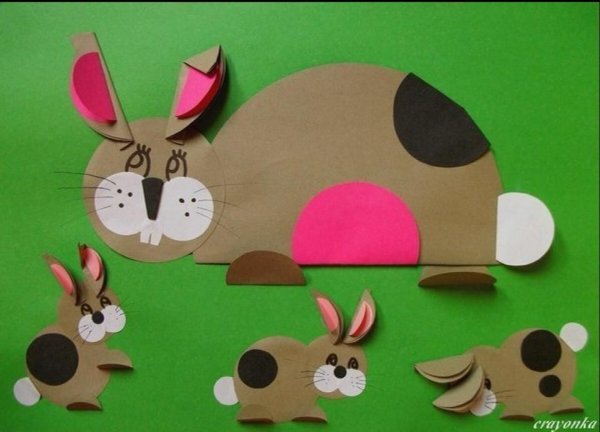 Объемная аппликация из кругов