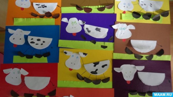 Аппликация домашние животные подготовительная группа