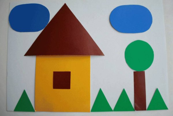 Домик аппликация для детей