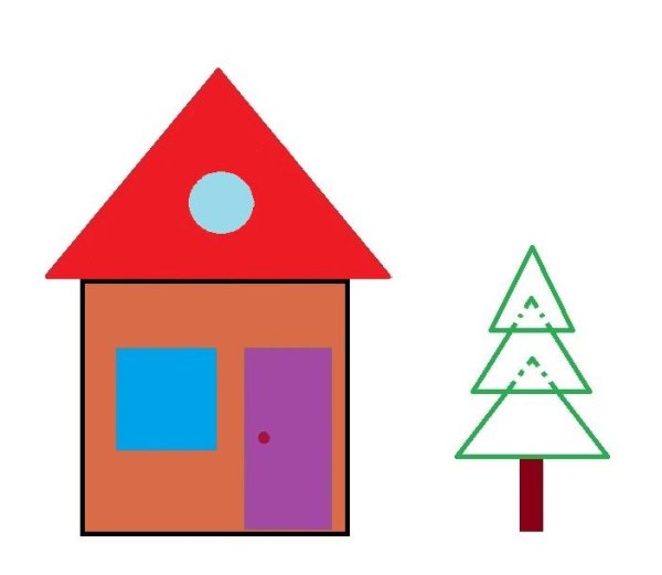 Аппликация домик