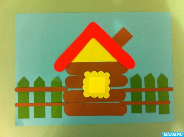 Аппликация Теремок в средней группе