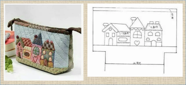 Сумочки с домиками пэчворк