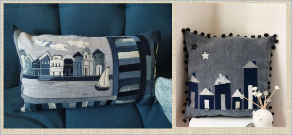 Джинсовые домики аппликации