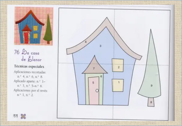 Аппликации из ткани домики схемы