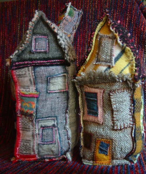 Лоскутные домики джинсовые