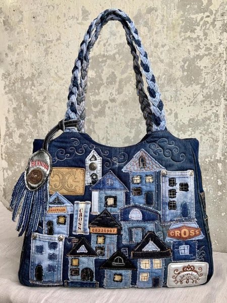 Джинсовая сумка из Лоскутов