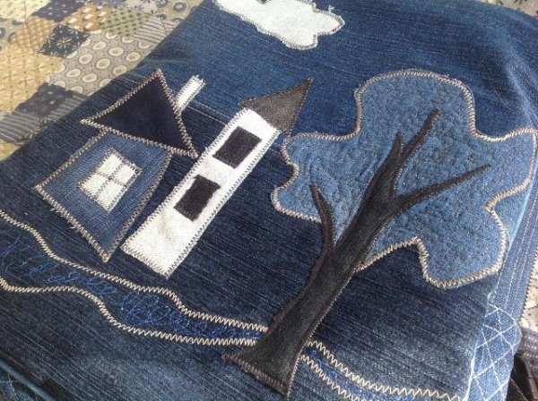 Лоскутное шитьё из джинсы