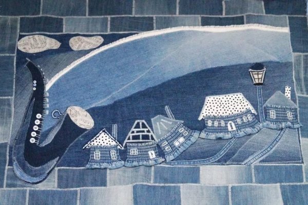 Картины из старых джинсов