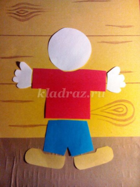 Домовенок аппликация для детей