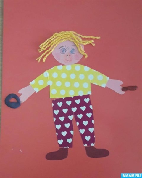 Аппликация Домовенок своими руками