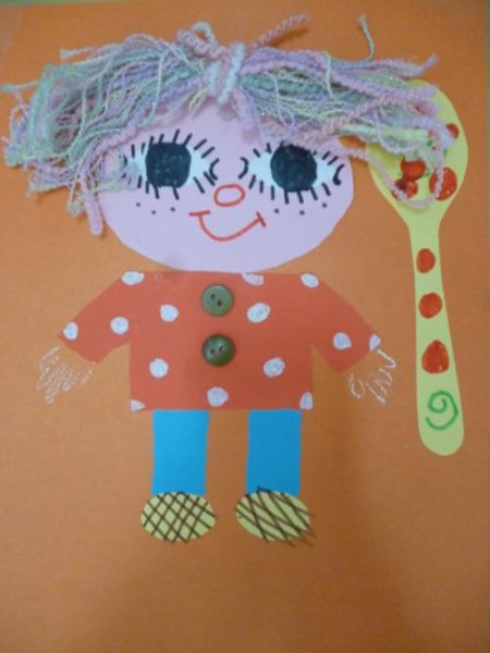 Поделка Домовенок из бумаги