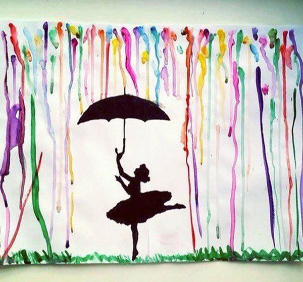 Поделка девочка с зонтиком