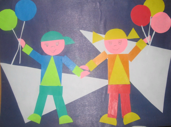 Аппликация на тему Дружба