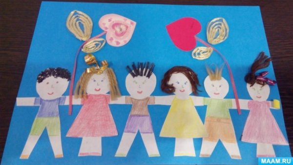 Аппликация хоровод дружбы старшая группа