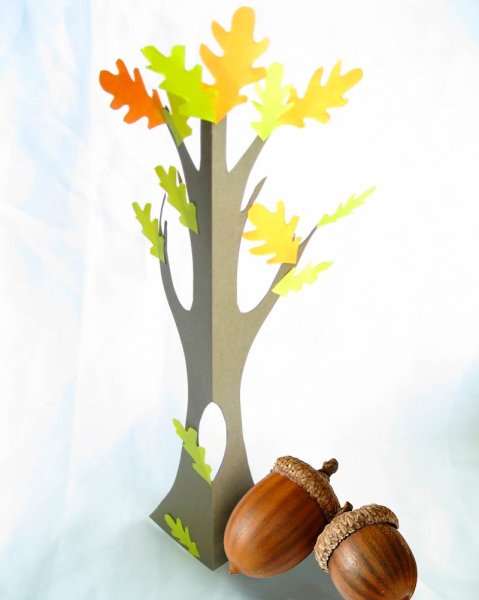 Объемное дерево из картона