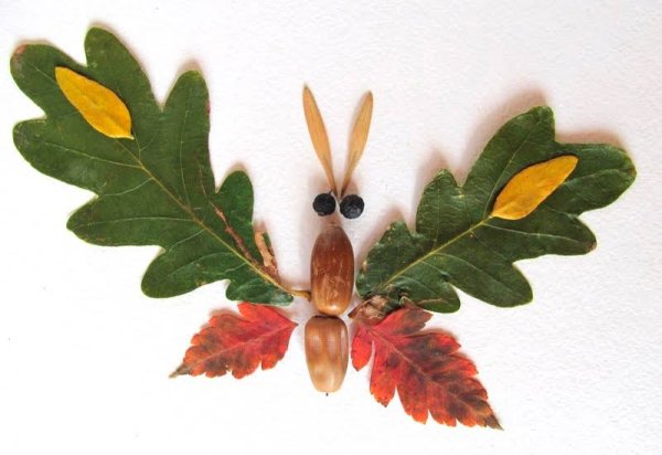 Поделка из дубовых листьев