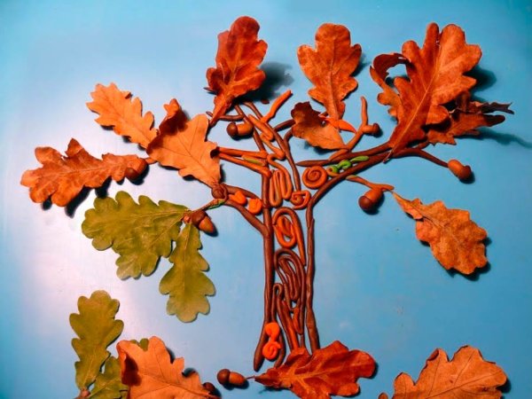 Осенняя поделкаихзплстилина