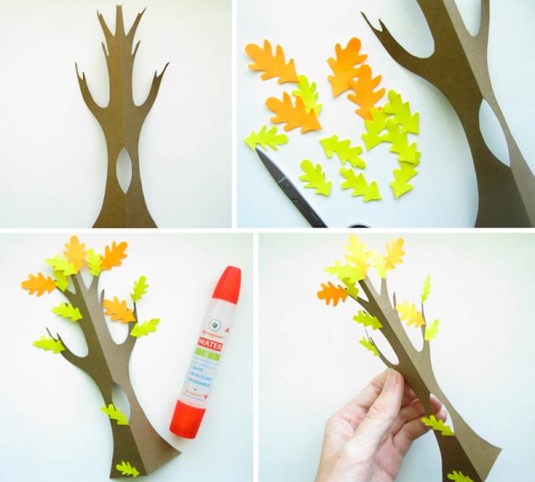 Ствол дерева из бумаги