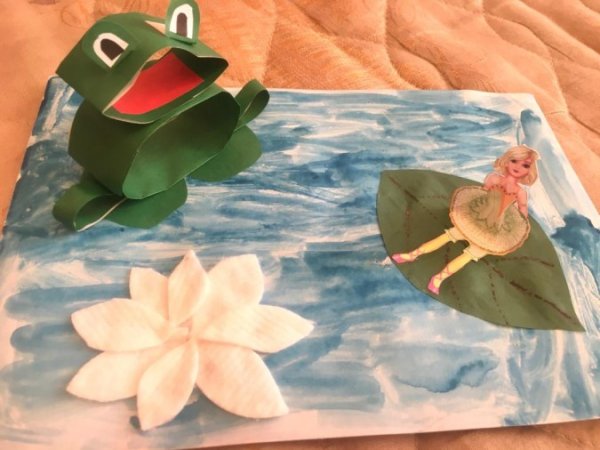 Аппликация Дюймовочка