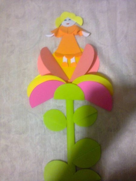 Аппликация Дюймовочка подготовительная группа