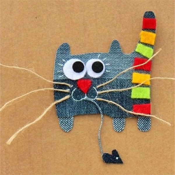 Аппликация из джинсовой ткани