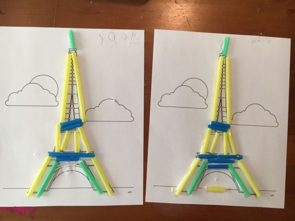 Поделка Эйфелева башня для детей из бумаги
