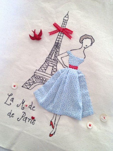 Аппликация из ткани на одежде