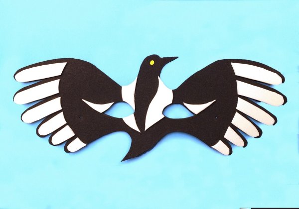 Маска сороки для детей