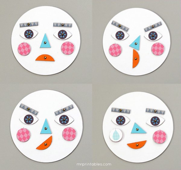 Аппликация эмоции для детей