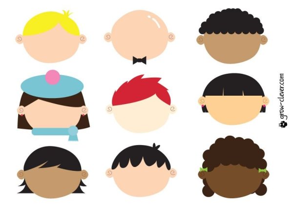 Части лица для аппликации