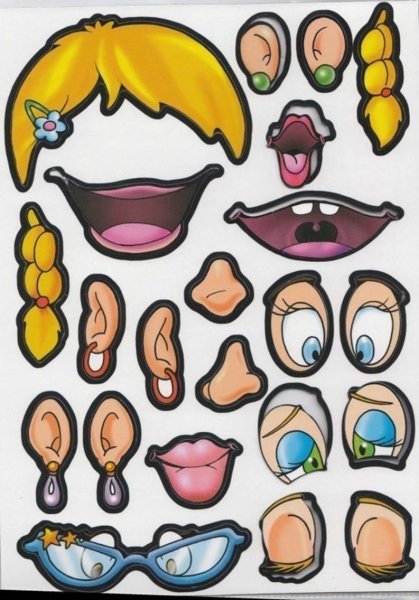 Части лица для аппликации