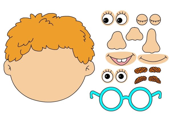 Части лица для детей