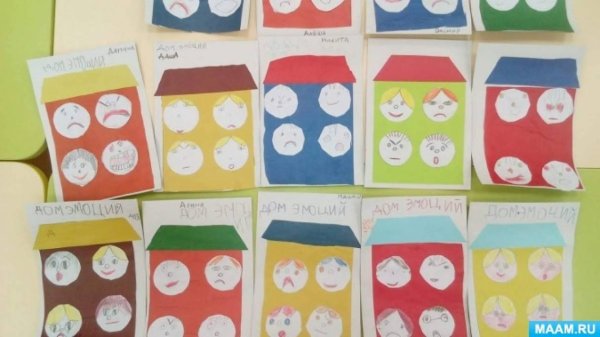 Аппликация на тему эмоции в средней группе