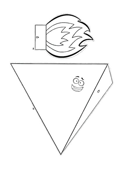 Олимпийский огонь из бумаги своими руками
