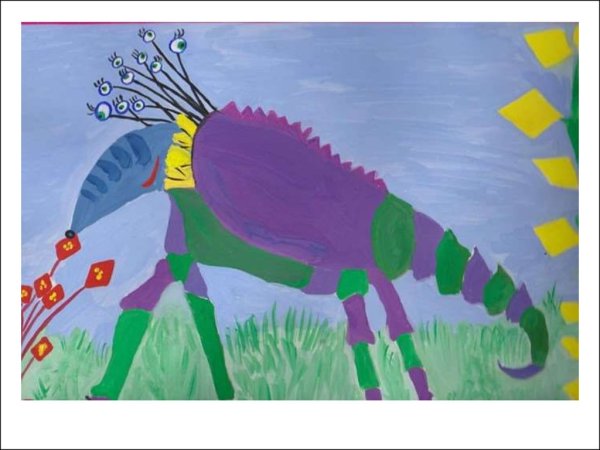 Рисование фантастического животного для детей