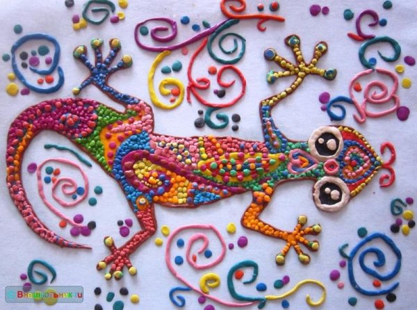 Рисунки из пластилина