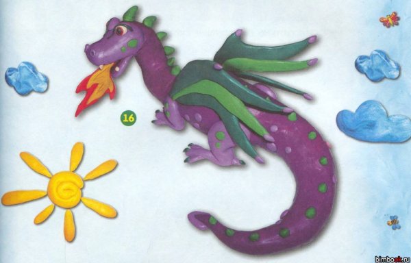 Дракон лепка для детей