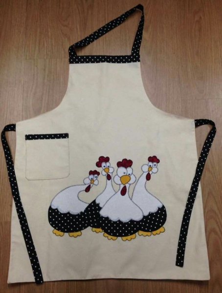 Аппликация на фартук из ткани