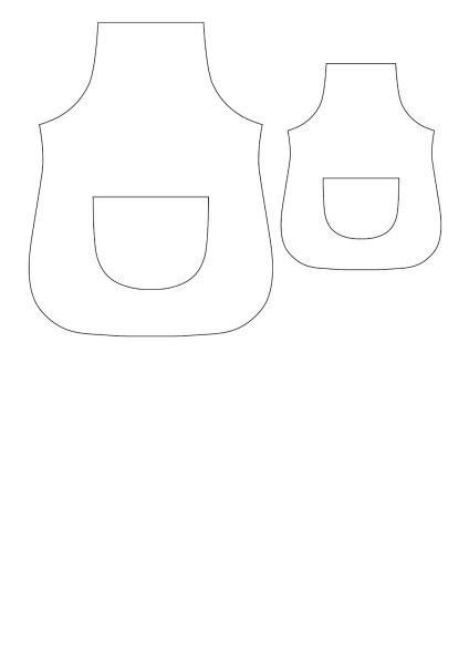 Фартук трафарет для рисования