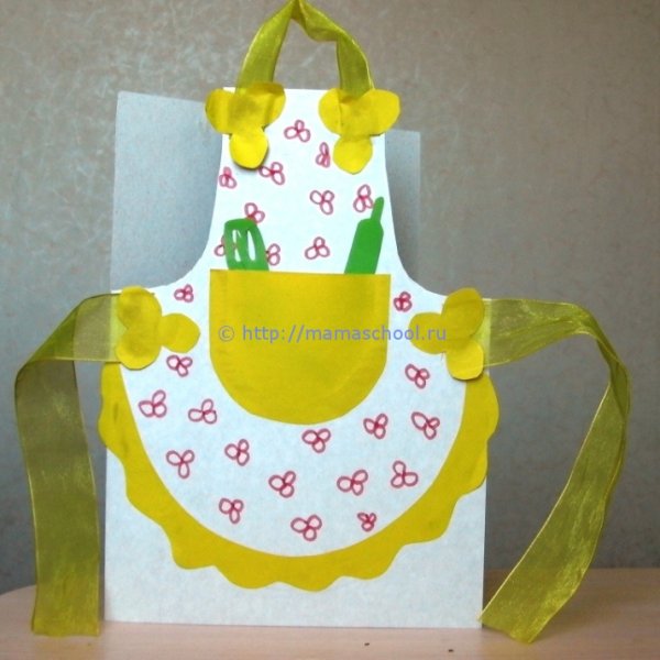 Макет фартука детского для рисования
