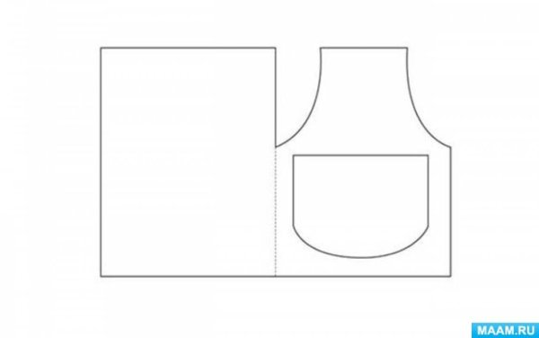 Шаблон фартука для вырезания