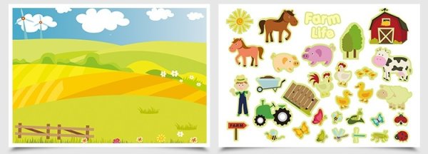 Аппликация животные на ферме