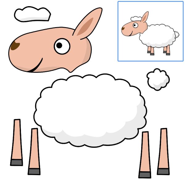 Аппликация для детей shabloni