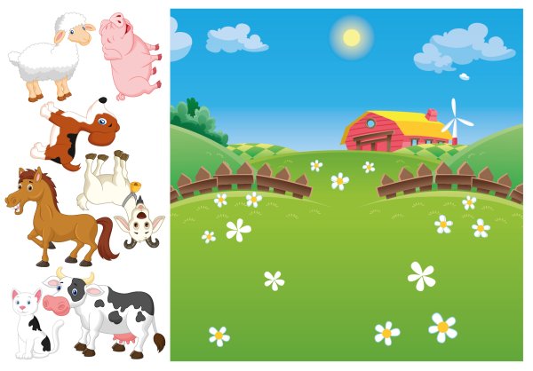 Фон с домашними животными